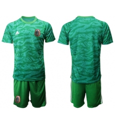 Mexico Blank Green Goalkeeper Soccer Country Jersey