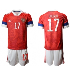 Russia #17 Golovin Home Soccer Country Jersey
