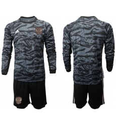 Russia Blank Black Long Sleeves Goalkeeper Soccer Country Jersey