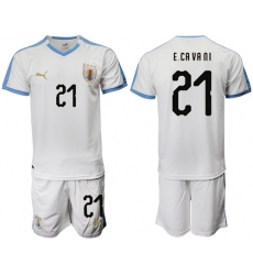 Uruguay #21 E.Cavani Away Soccer Country Jersey