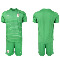 Uruguay Blank Green Goalkeeper Soccer Country Jersey