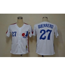 Mitchell And Ness Expos #27 Vladimir Guerrero White Throwback Stitched Baseball Jersey