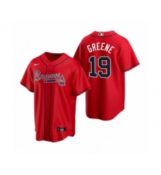 Men's Atlanta Braves #19 Shane Greene Nike Red 2020 Replica Alternate Jersey