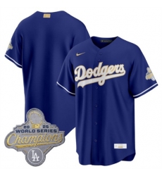 Men's Los Angeles Dodgers Blank Royal 2026 Alternate Gold Collection Stadium Stitched Baseball Jersey