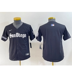 Youth San Diego Padres Blank Black Gothic Edition Vapor Limited Stitched Baseball Jersey