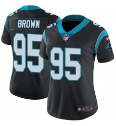 Women's Carolina Panthers #95 Derrick Brown Black Team Color Stitched NFL Vapor Untouchable Limited Jersey