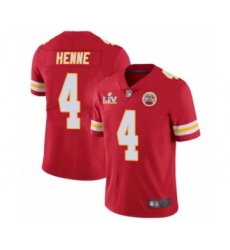 Women's  Kansas City Chiefs #4  Chad Henne Red 2021 Super Bowl LV Jersey