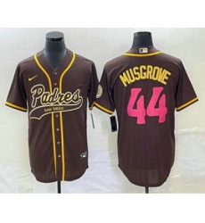Men's San Diego Padres #44 Joe Musgrove Number Black NEW 2023 City Connect Cool Base Stitched Jersey