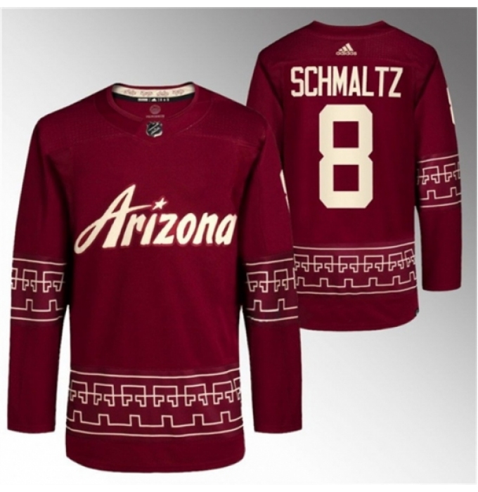 Men's Arizona Coyotes #8 Nick Schmaltz Garnet Alternate Pro Jersey