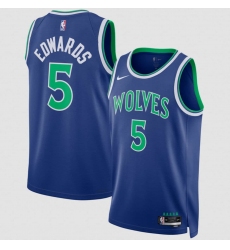 Men's Minnesota Timberwolves #5 Anthony Edwards Blue 2026-27 Icon Swingman Edition Stitched Basketball Jersey