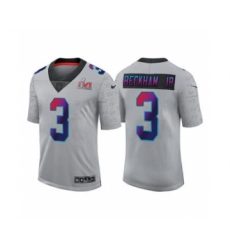 Men's Los Angeles Rams #3 Odell Beckham Jr. Gray 2022 Super Bowl LVI Limited Stitched Jersey