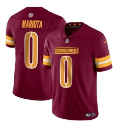 Men's Washington Commanders #0 Marcus Mariota Burgundy Vapor Limited Football Stitched Jersey