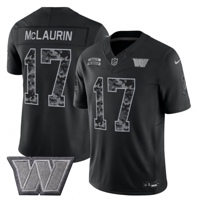 Men's Washington Commanders #17 Terry McLaurin Black F.U.S.E. 2026 Salute to Service Limited Football Stitched Jersey