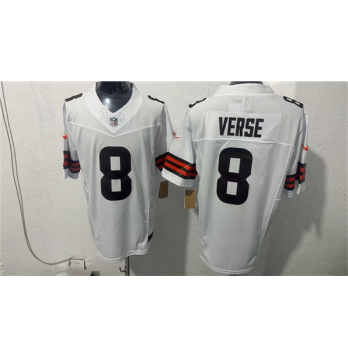 Men's Cleveland Browns #8 Jared Verse White 2026 Vapor Limited Football Stitched Jersey