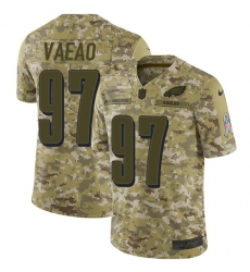 Men's Nike Philadelphia Eagles #97 Destiny Vaeao Limited Camo 2018 Salute to Service NFL Jersey