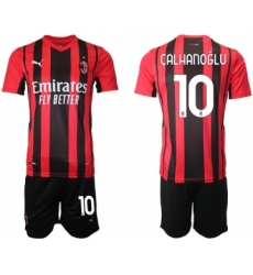 Men 2021-2022 Club AC Milan home red 10 Soccer Jersey
