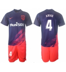 Men 2021-2022 Club Atletico Madrid away purple 4 Soccer Jersey