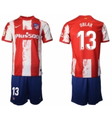 Men 2021-2022 Club Atletico Madrid home red 13 Nike Soccer Jersey