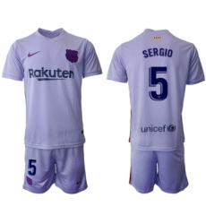 Men 2021-2022 Club Barcelona away purple 5 Soccer Jersey