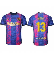 Men 2021-2022 Club Barcelona blue training suit aaa version 13 Soccer Jersey