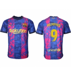 Men 2021-2022 Club Barcelona blue training suit aaa version 9 Soccer Jersey