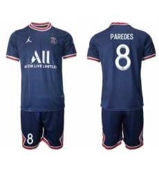 Men 2021-2022 Club Paris St German home blue 8 Soccer Jersey