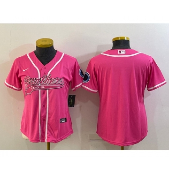 Women's Arizona Cardinals Blank Pink With Patch Cool Base Stitched Baseball Jersey