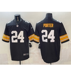 Men's Pittsburgh Steelers #24 Joey Porter Jr. Black Vapor Untouchable Limited Stitched Jersey