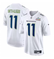 Men's Seattle Seahawks #11 Jaxon Smith-Njigba White Nike Super Bowl LX Tundra Fashion Game Jersey