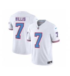 Men's Nike Tennessee Titans #7 Malik Willis White 2023 F.U.S.E. Vapor Limited Throwback Football Stitched Jersey