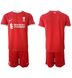Men's Liverpool Blank 2023-24 Red Home Soccer Jersey
