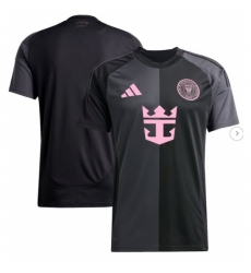 Men's Inter Miami CF adidas Black 2025 The Fortitude Kit Replica Jersey