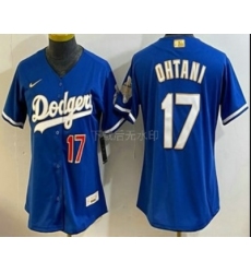 Women's Los Angeles Dodgers #17 Shohei Ohtani Blue 2026 Gold Collection Limited Jersey