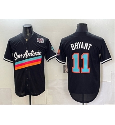 Men's San Antonio Spurs #11 Carter Bryant Black USA 250 City Edition Stitched Baseball Jersey