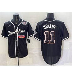 Men's San Antonio Spurs #11 Carter Bryant Black USA 250 Stitched Baseball Jersey