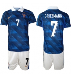 Men's France #7 GRIEZMANN National Team FIFA x World Cup 2026 Home On Field Jersey