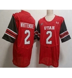 Men's Utah Utes #2 Creed Whittemore Red College Football Jersey