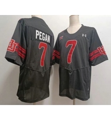 Men's Utah Utes #7 Braden Pegan Black College Football Jersey