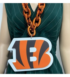 Cincinnati Bengals Fan Chain, NFL fans, Team Logo Big necklace,  large  pendant, Medal gift clothing tag Accessories