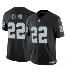 Men's Las Vegas Raiders #22 Jeremy Chinn Black 2025 F.U.S.E. Vapor Football Stitched Jersey