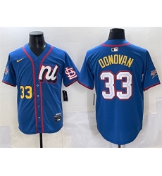 Men's National League #33 Brendan Donovan Blue 2025 All-Star Edition Limited Stitched Baseball Jersey