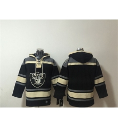 Men's Las Vegas Raiders Blank Black Ageless Must-Have Lace-Up Pullover Hoodie