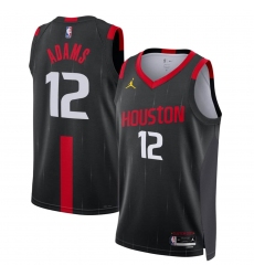 Men's Houston Rockets #12 Steven Adams Black 2026-27 Statement Swingman Stitched Jersey