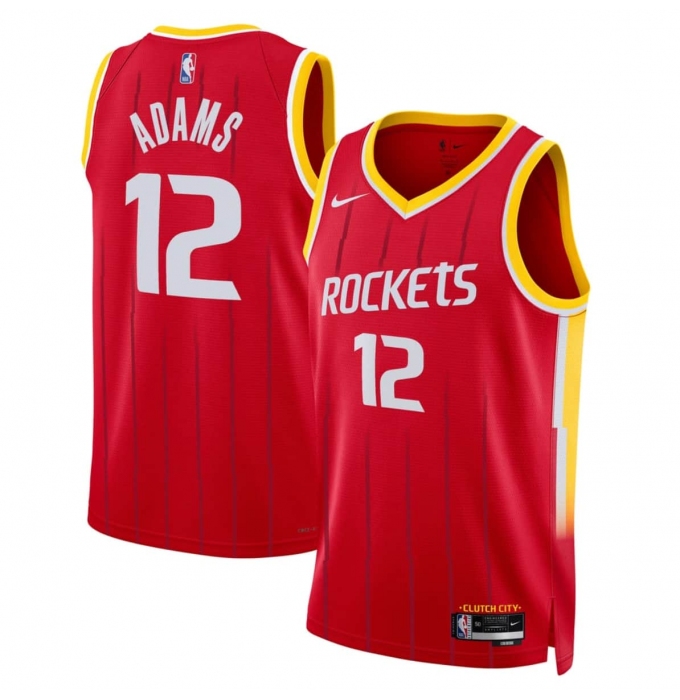 Men's Houston Rockets #12 Steven Adams Red 2026-27 Icon Swingman Stitched Jersey