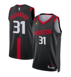Men's Houston Rockets #31 Bogdan Bogdanovic Black 2026-27 Statement Swingman Stitched Jersey
