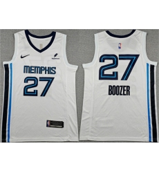 Men's Memphis Grizzlies #27 Cameron Boozer White 2026 Draft Association Edition Stitched Jersey