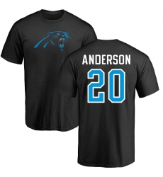 NFL Nike Carolina Panthers #20 C.J. Anderson Black Name & Number Logo T-Shirt