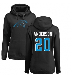 NFL Women's Nike Carolina Panthers #20 C.J. Anderson Black Name & Number Logo Pullover Hoodie