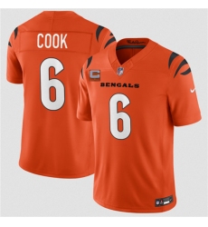 Men's Cincinnati Bengals #6 Bryan Cook Orange 2026 F.U.S.E. 1-Star C Vapor Limited Football Stitched Jersey