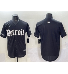 Men's Detroit Lions Blank Black 'Motor Gothic Edition' Vapor Premier Limited Stitched Jersey